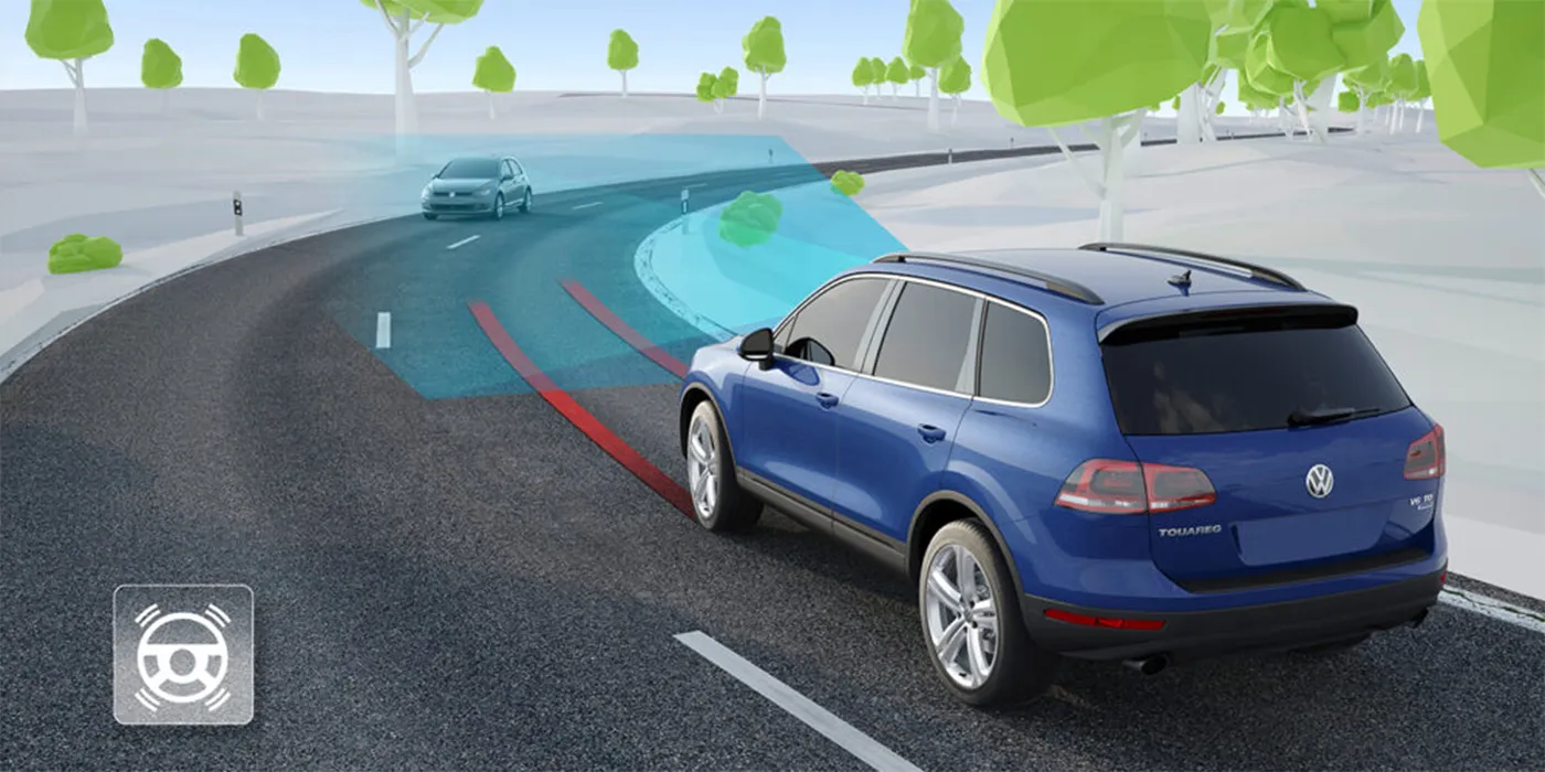 ADAS calibration system illustration showing camera and sensor alignment after windshield replacement