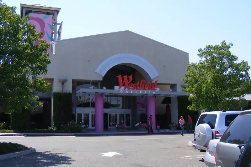 Westfield Galleria shopping area in Roseville, California